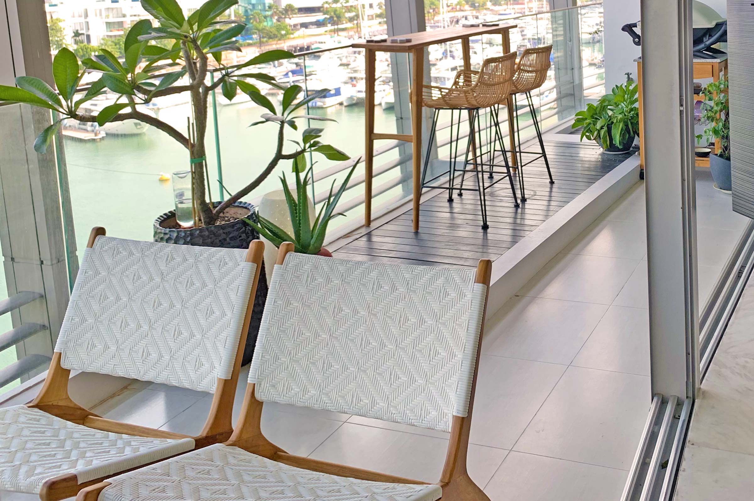 Mixing up the seating with Savasana and our Forest rattan bar stools | INBALI