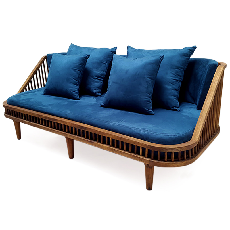 Ricefield | Teak & suede sofa