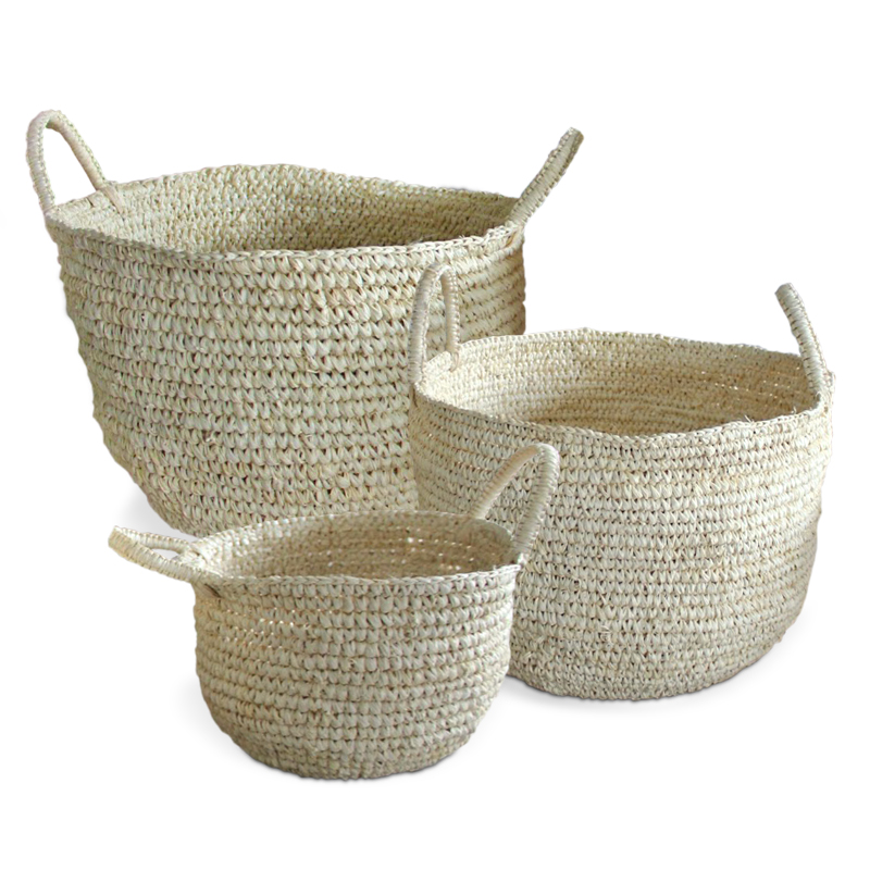 Vanilla | Natural raffia basket