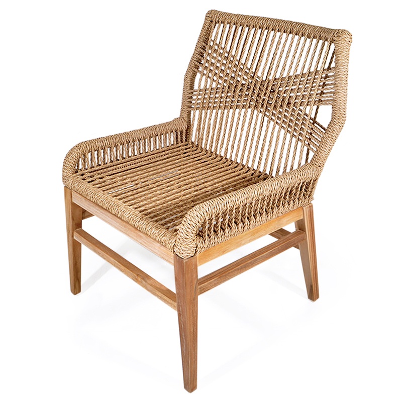 Grass | Wicker and teak dining chair 