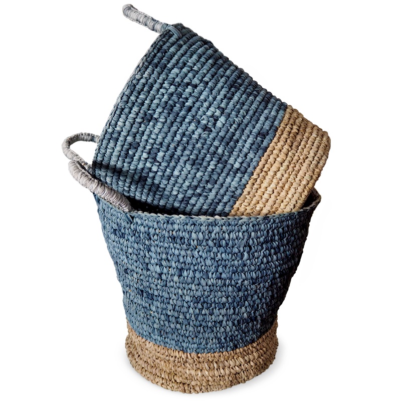 Indigo | Bamboo fibre basket